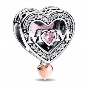 Charms do bransolet SERCE MAMA dla mamy SREBRO C387