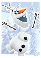 Wyposażenie pokoiku dziecięcego - 'Komar naklejki dekoracyjne Frozen Olaf, 1 szt., białe/niebieskie, 14045H - miniaturka - grafika 1
