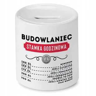 Dla Budowlańca Skarbonka na Urodziny na Prezent z Nadrukiem ze Zdjęciem + Opakowanie na prezent (wzór 04) - Skarbonki - miniaturka - grafika 1