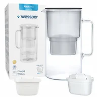 Dzbanki filtrujące - DZBANEK SZKLANY WESSPER D2 BOROSILICATE 3,3l + 2x FILTR WKŁAD WODY WESSPER - miniaturka - grafika 1