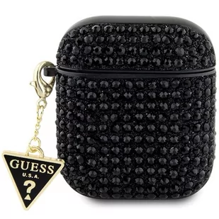 Oryginalne Etui APPLE AIRPODS Guess Hardcase Rhinestone Triangle (GUA2HDGTPK) czarne - Akcesoria do słuchawek - miniaturka - grafika 2