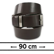 Paski - Pasek do Spodni, Brązowy 90 cm, Skórzany, Elegancki, Męski, Możliwość Skrócenia -ZET - Zet - miniaturka - grafika 1