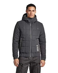 G-STAR RAW Męska kurtka Meefic Squared Quilted Hooded, Wielokolorowy (Reflective Black D20126-c550-d461), XL - Kurtki męskie - miniaturka - grafika 1