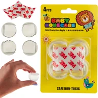 Zabezpieczenia dla dzieci - Osłonki narożników silikonowe dla dzieci 4 szt. zabezpieczenie stołu - miniaturka - grafika 1