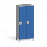 Szafy biurowe - B2B Partner Szafa dwuczęściowa 1400 x 600 x 400 mm, Szaro/niebieski 6100907 - miniaturka - grafika 1