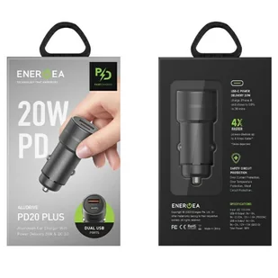 ENERGEA ład. sam. 1xUSB+1xUSB-C PD-QC 3.0 38W szary/gunmetal Alu Drive PD20+ - Ładowarki samochodowe - miniaturka - grafika 6