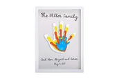 Wyposażenie pokoiku dziecięcego - Pearhead Clear Family Handprint Frame, Family Print Keepsake, Multicolor DIY Art - miniaturka - grafika 1