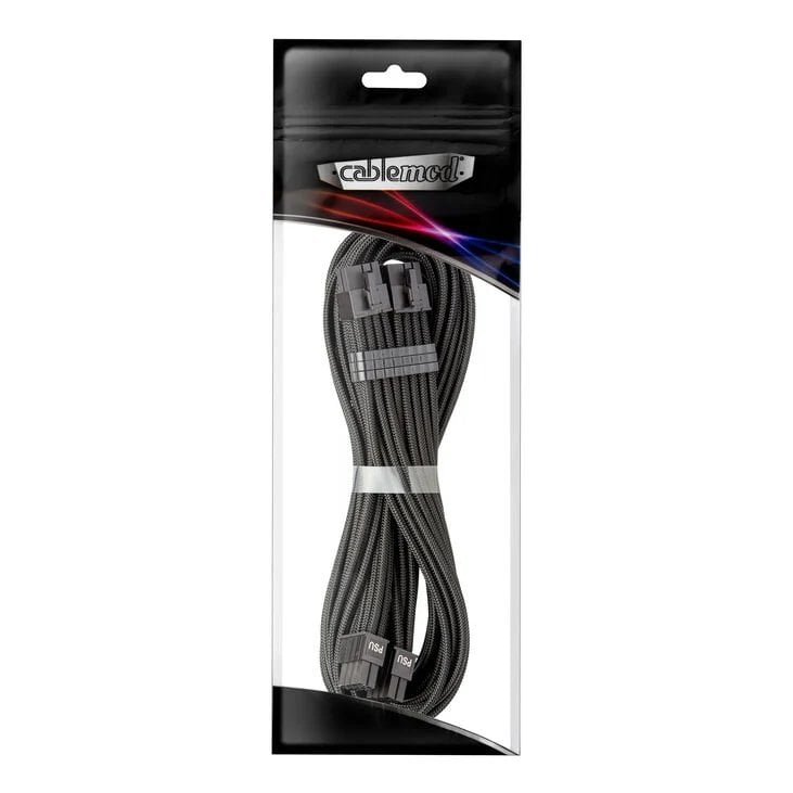 CableMod C-Series Pro ModMesh Bridged Anschlusskabel - 8+8-Pin PCIe, schwarz, 60cm