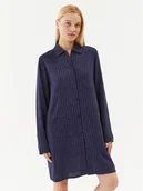 Piżamy damskie - Triumph Koszula nocna Boyfriend Fit NDW 10216546 Granatowy - miniaturka - grafika 1