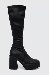 Steve Madden kozaki Phoenix damskie kolor czarny na słupku SM11002074 - Kozaki damskie - miniaturka - grafika 1