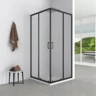 Kabiny prysznicowe - Aptel AQ.101-501115 / AQUAFORM / AZUL / KABINA KWADRATOWA 90/185 BLACK MATT, SZKŁO CZYSTE 5MM EASY CLEAN / - miniaturka - grafika 1