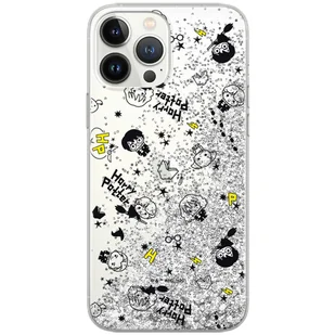 Etui płynny brokat do Apple IPHONE 12 / 12 PRO Harry Potter: Harry Potter 027 oryginalne i oficjalnie licencjonowane, Srebrny - Etui i futerały do telefonów - miniaturka - grafika 1