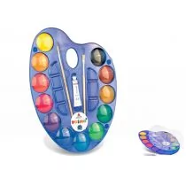 MILAN Farby akwarelowe 12 kolorów 44mm Paleta duża - Przybory szkolne - miniaturka - grafika 1
