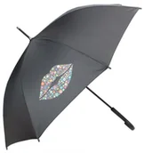 Parasole - Parasol długi damski Doppler Fiber Flex Kiss automatyczny z filtrem UV czarny - miniaturka - grafika 1