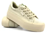 Trampki damskie - Trampki damskie na platformie - Lee Cooper LCW-24-31-2181, beżowe - miniaturka - grafika 1