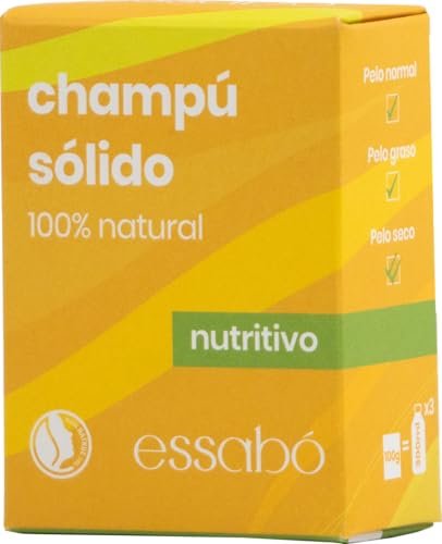 Essabó odżywczy solidny szampon w 100% naturalny, na bazie masła z awokado i oleju arganowego, ręcznie wykonany, odpowiedni dla dzieci i wrażliwej skóry, bez alergenów, 100 g
