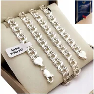 Naszyjniki męskie - Elegancki Srebrny Łańcuszek Naszyjnik Męski Garibaldi 75cm Srebro Próba 925 - miniaturka - grafika 1