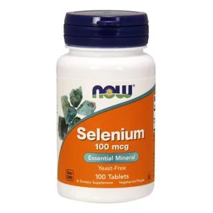 Now Foods Selen 100 mcg Suplement diety 100 tab. - Witaminy i minerały - miniaturka - grafika 1