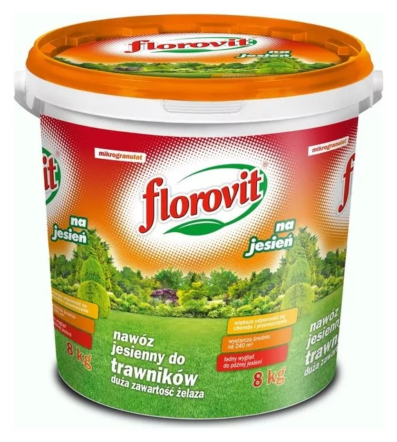 Florovit Nawóz jesienny granulowany do trawników wiadro 8 kg