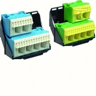 Rozdzielnie elektryczne - Hager polo Bloki zaciskowe PE/N na wspornik 2x28 otworów, 6x16mm2+22x4mm2 2szt. FZ384 FZ384 - miniaturka - grafika 1