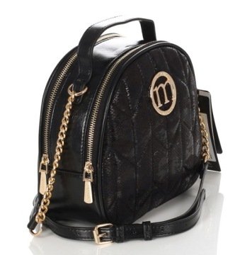 Monnari Pojemna torebka listonoszka Kuferek Dwie komory Pasek z łańcuszkiem