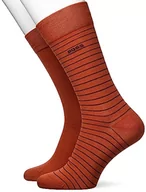 Skarpetki męskie - BOSS Męskie skarpety 2P RS Marc Col CC Regular Socks, ciemnopomarańczowe, 40-46, ciemnopomarańczowy, 46 EU - miniaturka - grafika 1