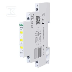 Lampka kontrolna zasilania z zabezpieczeniem LK-BZ-703Y 1/3S 3X230V 3xLED ŻÓŁTA - Inne akcesoria elektryczne - miniaturka - grafika 1