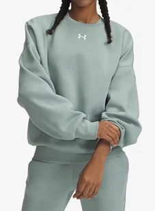 Bluza damska Under Armour UA Rival Fleece Oversized Crew - silica green/white - Bluzy damskie - miniaturka - grafika 1