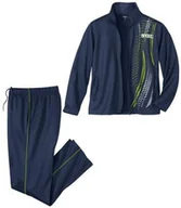 Dresy męskie - Polarowy komplet dresowy Outdoor Mężczyzna Atlas For Men - Kolor : Granatowy - Rozmiar : XXL - miniaturka - grafika 1