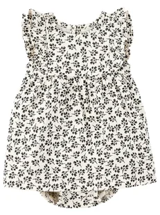 carter's Rampers w kolorze czarno-kremowym - Pajacyki dla niemowląt - miniaturka - grafika 1