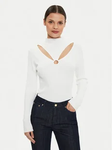 Morgan Sweter 241-MELINE Biały Slim Fit - Swetry damskie - miniaturka - grafika 1
