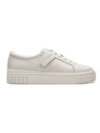 Trampki damskie - Clarks Skórzane sneakersy "Mayhill Walk" w kolorze kremowym - miniaturka - grafika 1