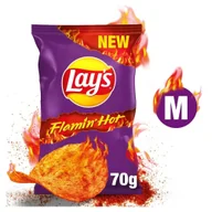 Chipsy - Lay's Flamin' Hot Chipsy ziemniaczane o smaku bardzo pikantnym 70 g - miniaturka - grafika 1