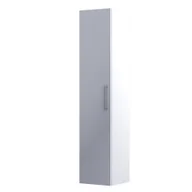 Szafki łazienkowe - Słupek łazienkowy Oristo Geo 35x165x35 cm biały połysk KI01-SB1D-35-1 - miniaturka - grafika 1