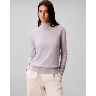 Calvin Klein Golf Regular Fit z dodatkiem wełny - Swetry damskie - miniaturka - grafika 1