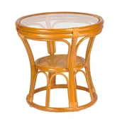 Ławy i stoliki kawowe - RattaNeo Coral s215 stół koniak rattan naturalny - miniaturka - grafika 1