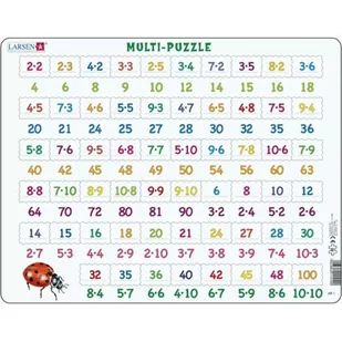 Larsen larsen Multi-puzzle mnożenie zadań 58 częściowy - Układanki dla dzieci - miniaturka - grafika 1
