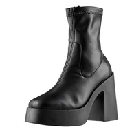 Botki damskie - botki damskie na obcasie ALTERCORE czarne (VICTORIA BLACK)-38 - miniaturka - grafika 1
