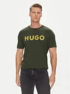 Koszulki męskie - HUGO T-Shirt Dulivio 50467556 Zielony Regular Fit - miniaturka - grafika 1