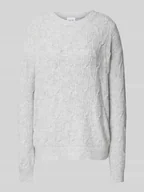 Swetry damskie - Sweter z dzianiny z fakturowanym wzorem model ‘LASSIA’ - miniaturka - grafika 1