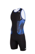 Bielizna sportowa męska - ZEROD Strój triathlonowy męski RACER TRISUIT blue vivacity - miniaturka - grafika 1
