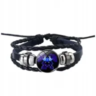 Bransoletki - Zodiakalna Bransoletka Bliźnięta Pleciona Regulowana Biżuteria Unisex - miniaturka - grafika 1