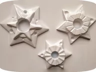 Akcesoria rzeźbiarskie - Forma do odlewów gipsu, zawieszki - gwiazdki, 3 elementy - miniaturka - grafika 1