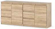 Komody - Komoda Do Salonu Sypialni Pokoju 160cm Duża Szafka Z 4 Szufladami Sonoma - miniaturka - grafika 1