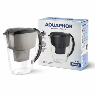 Aquaphor Simple 2,8L Czarny - Dzbanki filtrujące - miniaturka - grafika 1