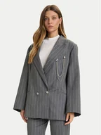 Marynarki i żakiety damskie - ViCOLO Marynarka TF0110 Szary Regular Fit - miniaturka - grafika 1