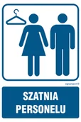Systemy ekspozycyjne i znaki informacyjne - RB015 SZATNIA PERSONELU, FN - FOLIA SAMOPRZYLEPNA; (150X225MM) - miniaturka - grafika 1