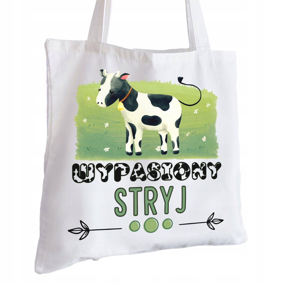 Torba Bawełniana biała dla Stryja Na Prezent ekologiczna Trwały Nadruk
