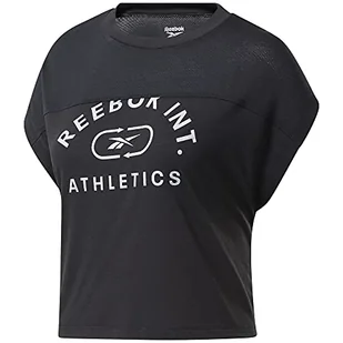 Reebok Damska koszulka treningowa Supremium, Czarny, XL - Koszulki i topy damskie - miniaturka - grafika 1