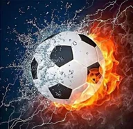 Zabawki kreatywne - Diamentowa Mozaika Sport Piłka Nożna Ogień I Woda 30x40 - miniaturka - grafika 1